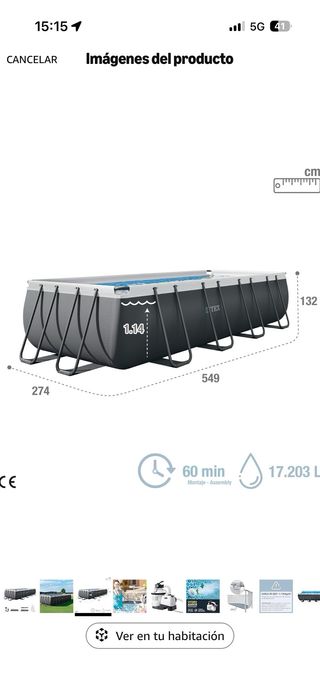 Piscina Rectangular Intex + Robot