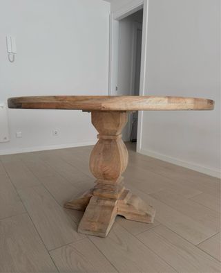 Mesa Comedor Redonda Madera 120cm Rusbby Sklum