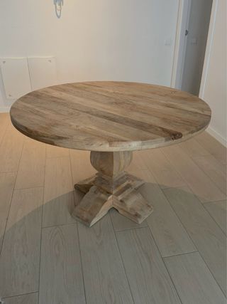 Mesa Comedor Redonda Madera 120cm Rusbby Sklum