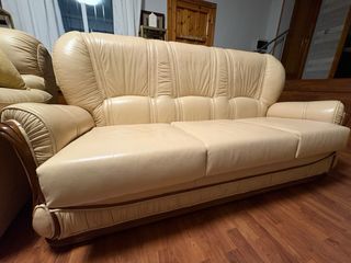 Conjunto Sofás Piel Clásicos 3+2 Plazas