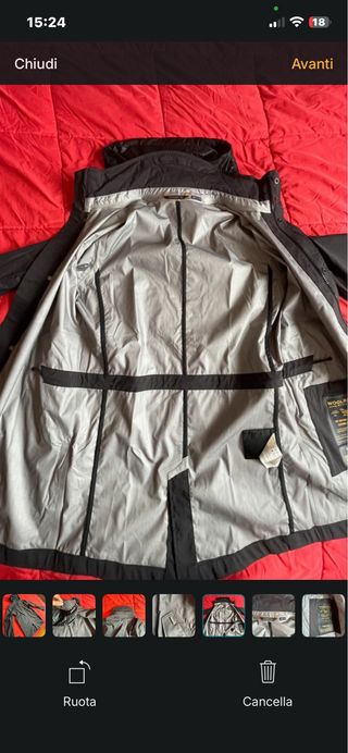 Giacca impermeabile Woolrich grigia taglia S