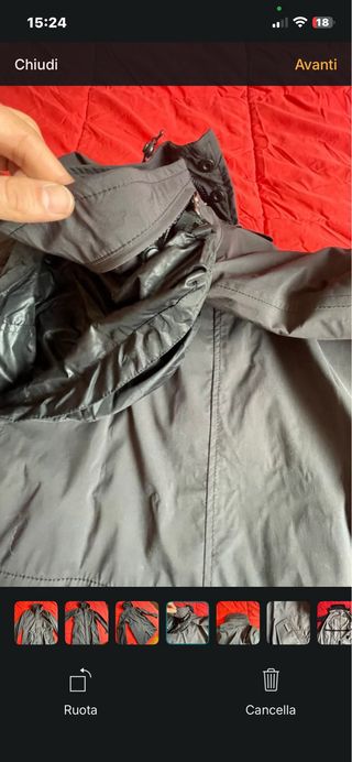 Giacca impermeabile Woolrich grigia taglia S