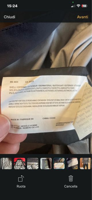 Giacca impermeabile Woolrich grigia taglia S