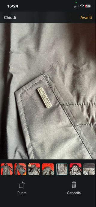 Giacca impermeabile Woolrich grigia taglia S