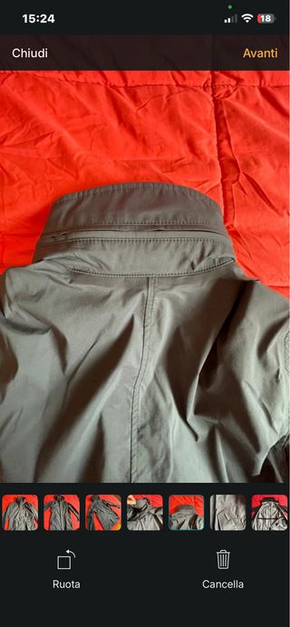 Giacca impermeabile Woolrich grigia taglia S