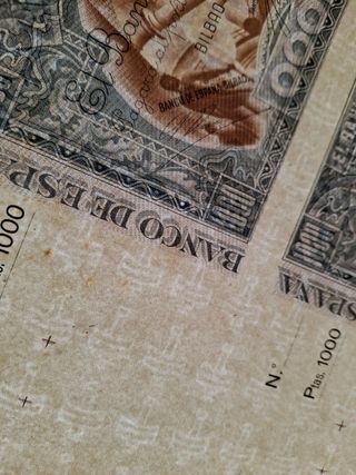 6 Billetes 1000 pesetas Banco de España 1937