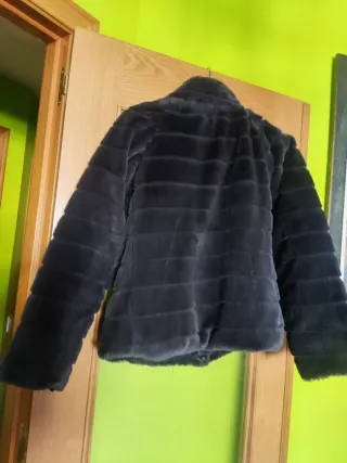 Anorak corto reversible negro/gris