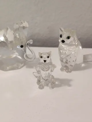 Set 3 Animali Cristallo Stile Swarovski