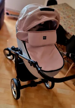 Carro de bebé 3 piezas rosa