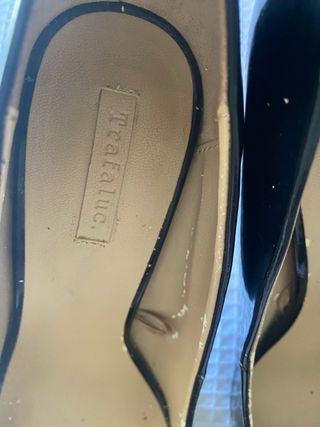 Zapatos de tacón charol negros talla 38