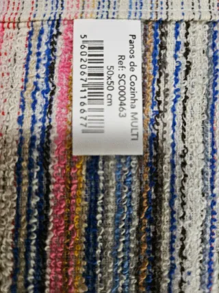 Paño de cocina rizo con bordado floral