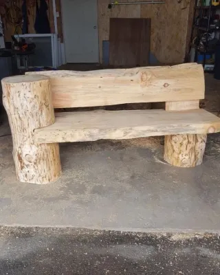 Muebles de jardín madera natural