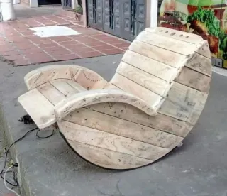 Muebles de jardín madera natural