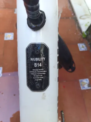 Bicicleta Eléctrica Plegable Niubility B14