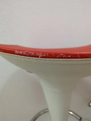 3 Taburetes de Bar Rojo-blanco