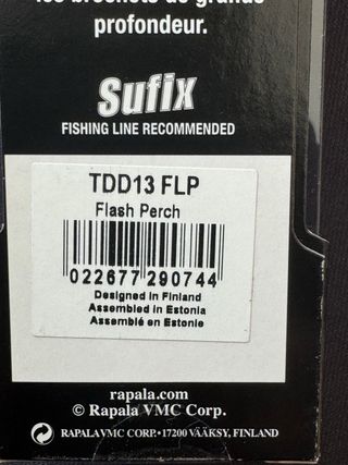 Rapala TDD 13 FLP Señuelo Pesca