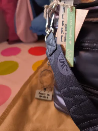 Bolso Anekke azul metalizado nuevo. Con etiqueta.