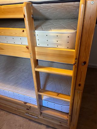 Letto a castello in legno massello