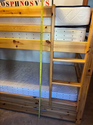 Letto a castello in legno massello