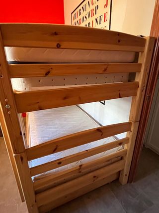 Letto a castello in legno massello