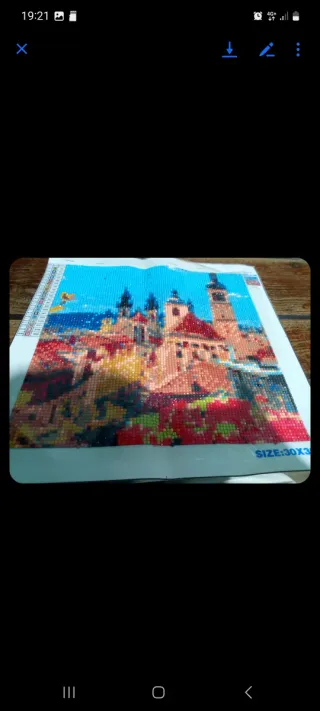 Quadro Diamante Navios Pôr do Sol