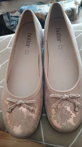 Ballerinas Hotter Marrón y Dorado