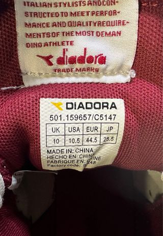 Diadora Game L Waxed Sneakers Bianche Rosse