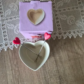 Set fonduta cuore rosso