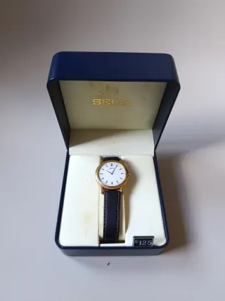 Reloj Seiko Dorado y Marron