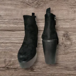 Botín Negro Plataforma Tacón