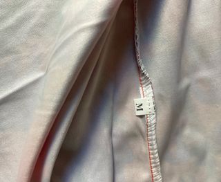 Vestido midi estampado naranja y fucsia