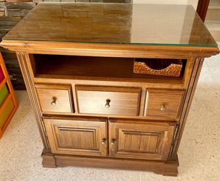 Conjunto de 6 muebles de madera maciza