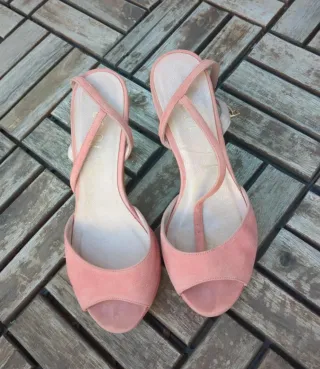 Sandalias Lodi 37 piel ante coral