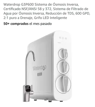 Waterdrop G3P600 Ósmosis Inversa 600 GPD