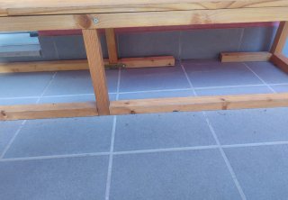 Banco de madera para terraza