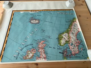 Mapa Europa Paluzíe 1958