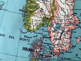 Mapa Europa Paluzíe 1958
