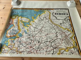 Mapa Europa Paluzíe 1958