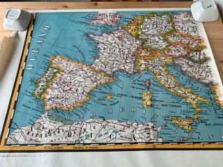 Mapa Europa Paluzíe 1958