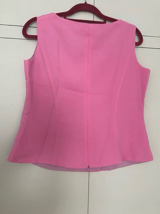 Conjunto pantalón, top y blazer rayas
