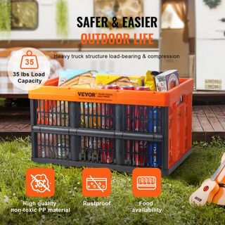 Cesto di Stoccaggio Pieghevole in Plastica, 45L 3 Pacchetti, Contenitori/Bine di Stoccaggio Pieghevoli Impilabili con Maniglie, Grandi Contenitori Resistenti per Abbigliamento, Giocattoli, Libri, Snack...