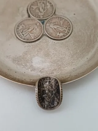 Posacenere vintage argento 800