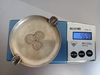Posacenere vintage argento 800