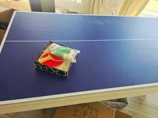 Mesa de ping-pong azul