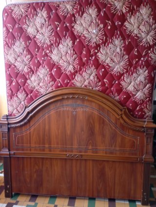 Cama completa madera y tela