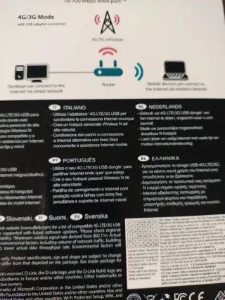 Router D-Link Wireless N300 Multi-WAN 4G LTE DWR