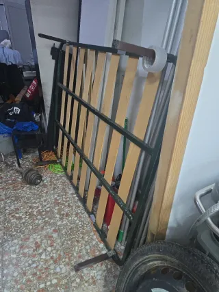 Somier 135cm Metal y Madera