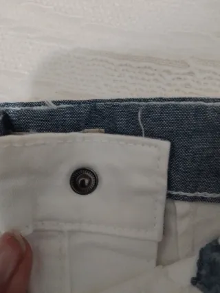 Pantalón corto blanco bebé 3-6 meses