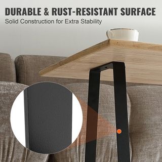 Gambe per tavolo in acciaio trapezoidale da 406,4 mm, set di 2 gambe mobili di ricambio per tavolini fai-da-te, scrivanie moderne, panche, comodini, divani, carico max 181,4 kg, piedi...