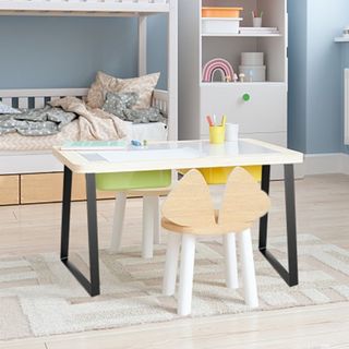 Gambe per tavolo in acciaio trapezoidale da 406,4 mm, set di 2 gambe mobili di ricambio per tavolini fai-da-te, scrivanie moderne, panche, comodini, divani, carico max 181,4 kg, piedi...